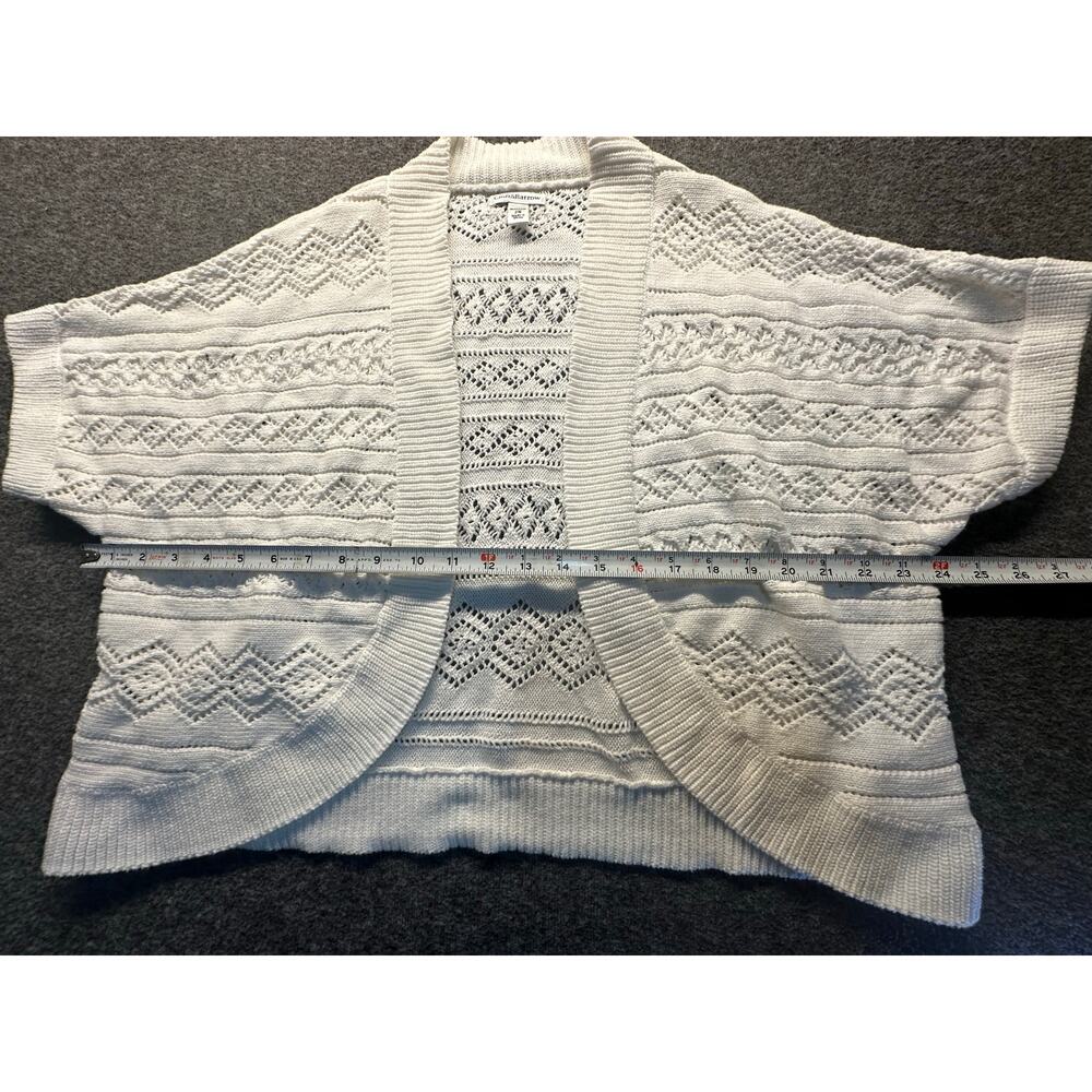Croft & Barrow White Shrug Sweater Size 2X EUC - Picture 3 of 6